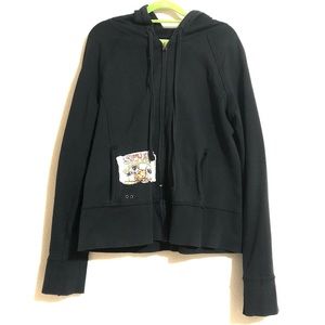 Converse black zip up hoodie